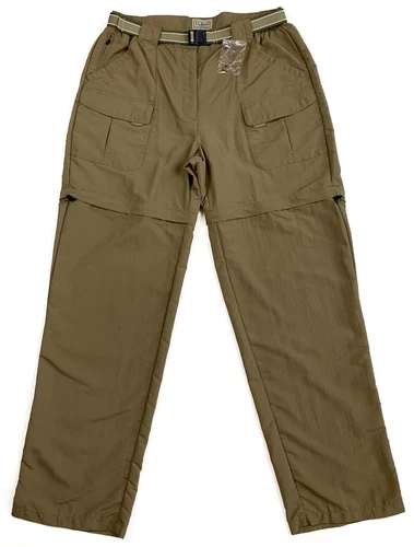 LL Bean Convertible Hiking Pant Nylon Lightweight Taupe Womens Medium NWOT