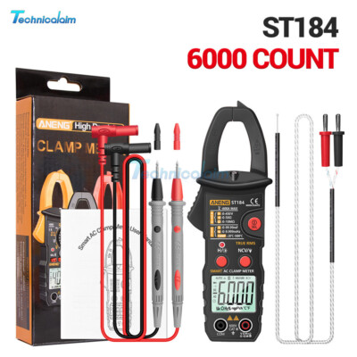 ANENG ST184 Digital Clamp Meter Multimeter Induction AC/DC Voltage Current 6000