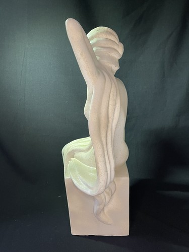 MCM Art Deco Flapper Girl Lady Hollywood Regency Vintage Vanguard Accents Statue - Picture 6 of 12