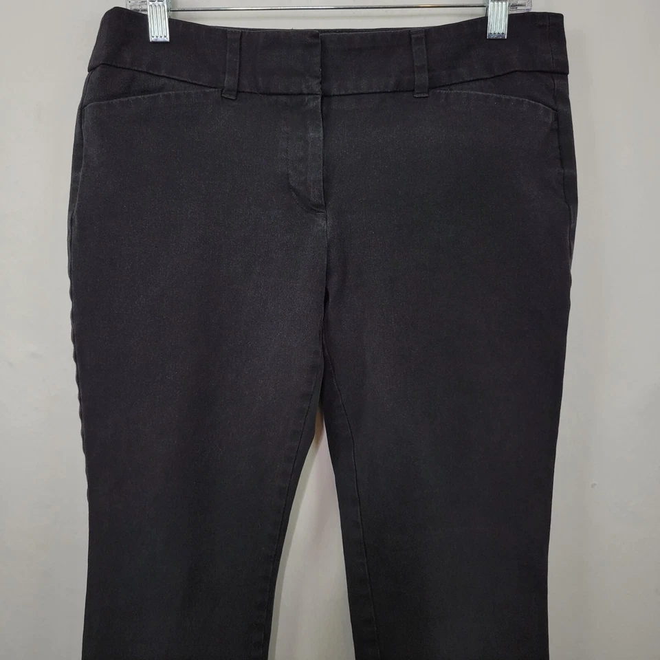 Loft Modern Skinny Ankle Black Denim Cotton Rayon Blend Pants Women's Size 8 Foto 2 de 4