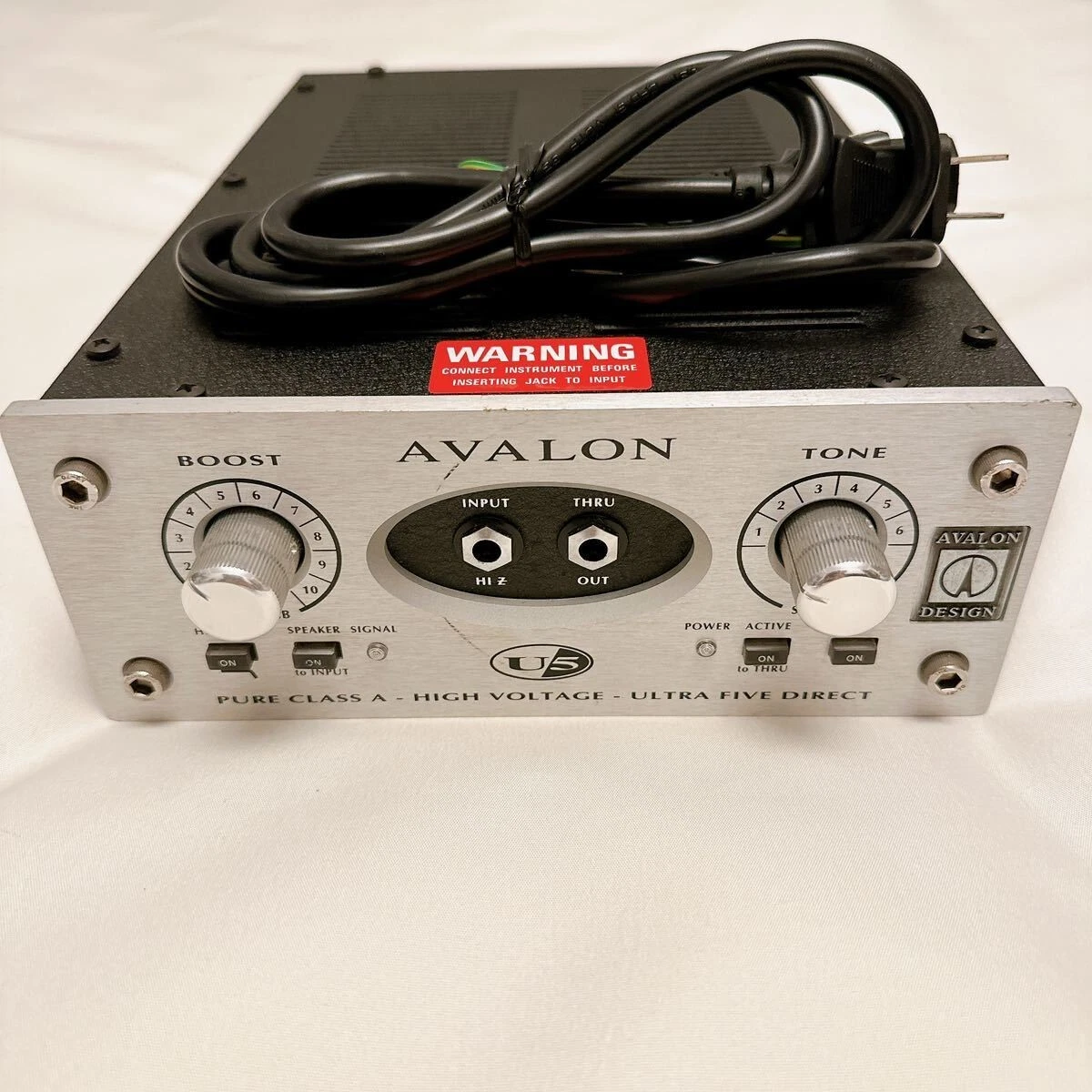 AVALON DESIGN U5 High Voltage DI Preamp Direct Box Silver from