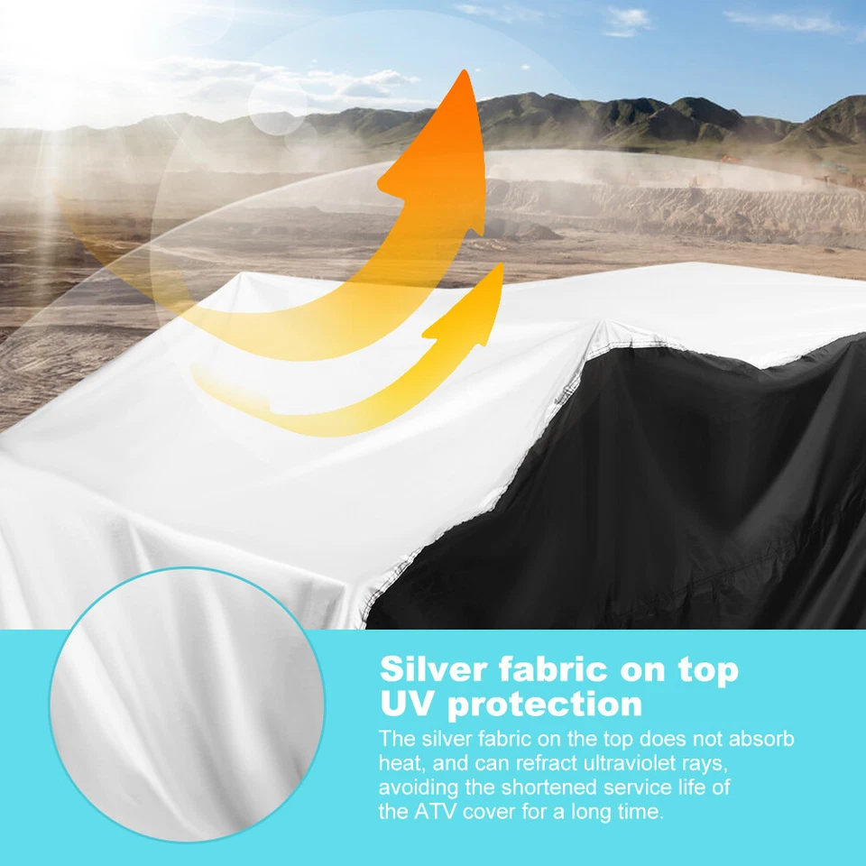 XXXL ATV Cover 4 Wheeler Waterproof Fit For Yamaha Pro Hauler 700 AUTO 2005-2006 Foto 4 de 4