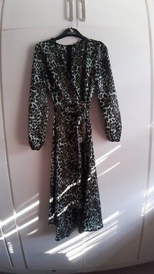 Ladies Green Leopard print Quiz Dress size 10 | eBay UK
