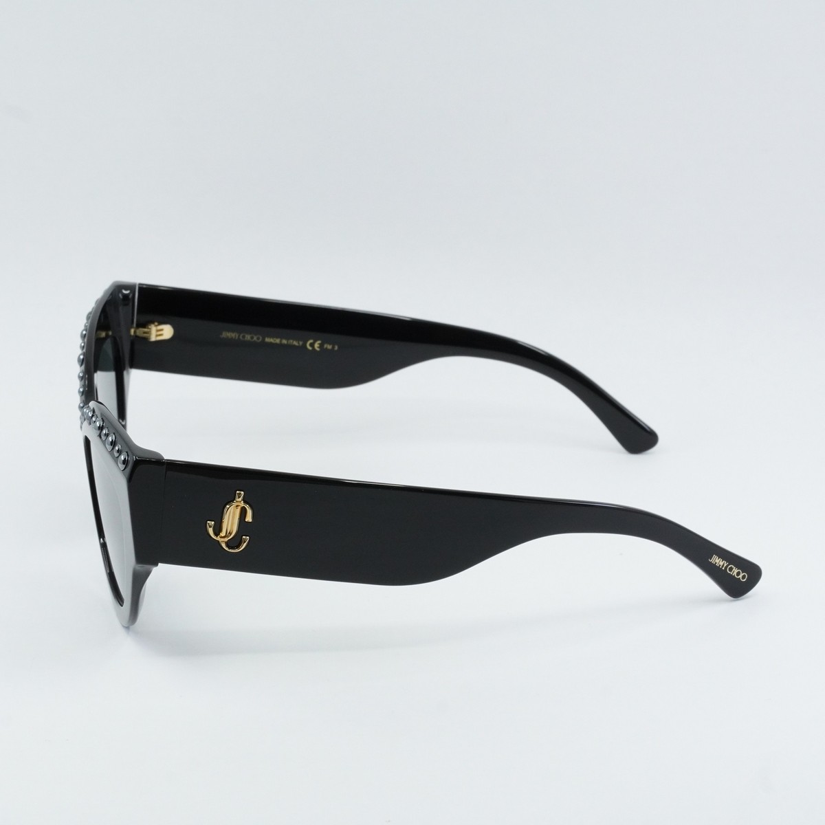 New JIMMY CHOO SONJA/G/S 0807 9O Black / Grey Gradient 55-17