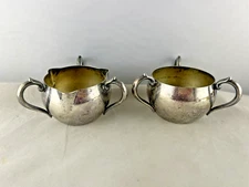 Vintage Silverplate Cream and Sugar Bowls No Lids or Spoons