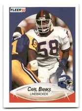 Carl Banks 1990 Fleer #63 New York Giants FOOTBALL