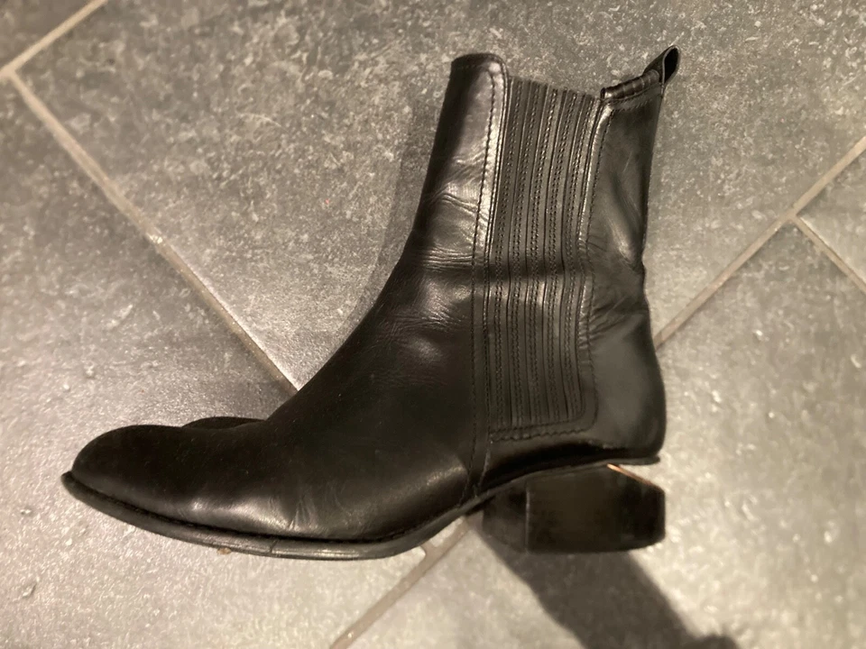 Alexander Wang Botas Anouck Cuero con Herrajes de Metal Oro Rosa Talla 8/38.5 Foto 2 de 4