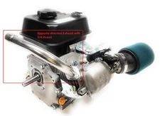 Opposite direction Exhaust for: Predator 212cc,Honda GX160, GX200, DuroMax 7 Hp