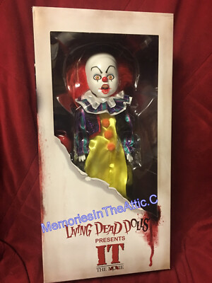 READ MEZCO Living Dead Dolls It Movie 1990 Pennywise Original Tim Curry Horror