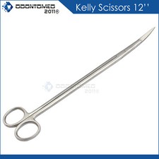Kelly Scissors 12'' Curved Pointed Dental Dentist Surgical Instruments