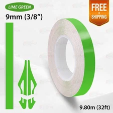 LIME GREEN 3/8" 9mm PIN STRIPE Car Model Streamline TAPE Decal Vinyl Sticker