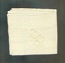 *GREAT AMERICAN ACTOR EDWIN BOOTH'S MONOGRAMMED SILK POCKET HANDKERCHIEF* 
