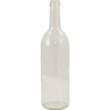 WINE BOTTLE BORDEAUX CLEAR SCREW TOP 750L 12/Case 