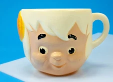 Vintage 1972 Hanna Barbera Yabba Dabba Doo "Bam Bam" Flintstones Cup Mug.