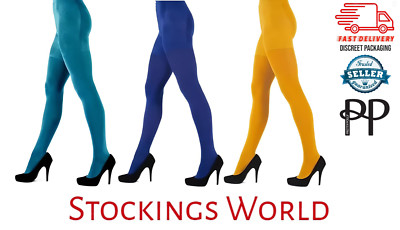 Opaque tights Pretty Polly 60 Denier Funky Colours NEW S-XL