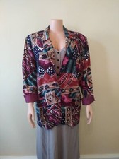 Vintage 1990s Toni Garment for CC Magic lightweight rayon blazer jacket medium