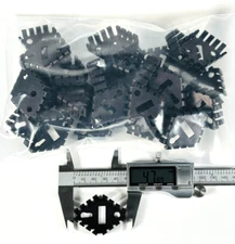 Lot of 30 Diamond Shape Anodized Aluminum Heat Sinks - NOS