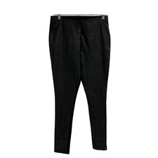 H M women's Black Leggings Front Faux Leather Pants size M