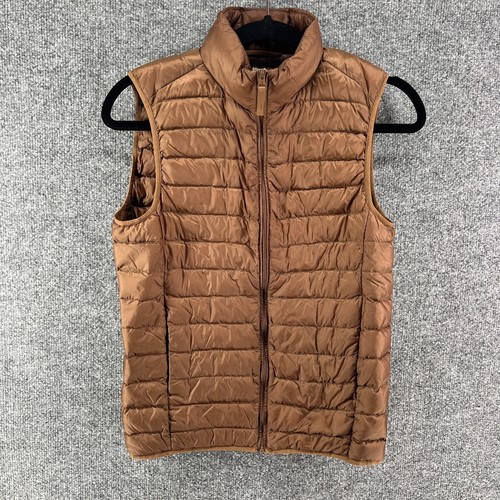 Uniqlo Vest Womens XXS Brown Full Zip 