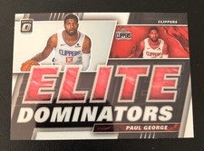 Paul George “Elite Dominators” Insert 2019-20 NBA Donruss Optic Basketball Card