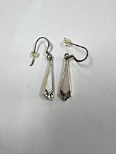 BOMA Sterling Silver Inlaid Pink MOP Dangle Earrings [045DuW]