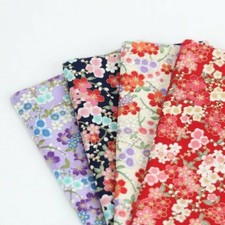 Tissu Coton Floral Japonais Sakura Pour Kimono Yukata Rideau Artisanat Rétro
