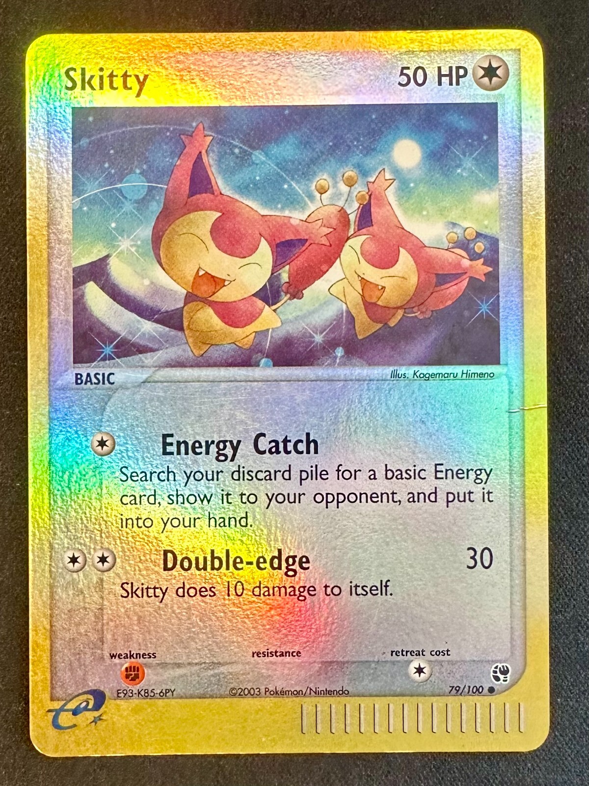 Skitty 79/100 2003 EX Sandstorm Pokemon Card TCG e-Series Reverse Holo Common Mp