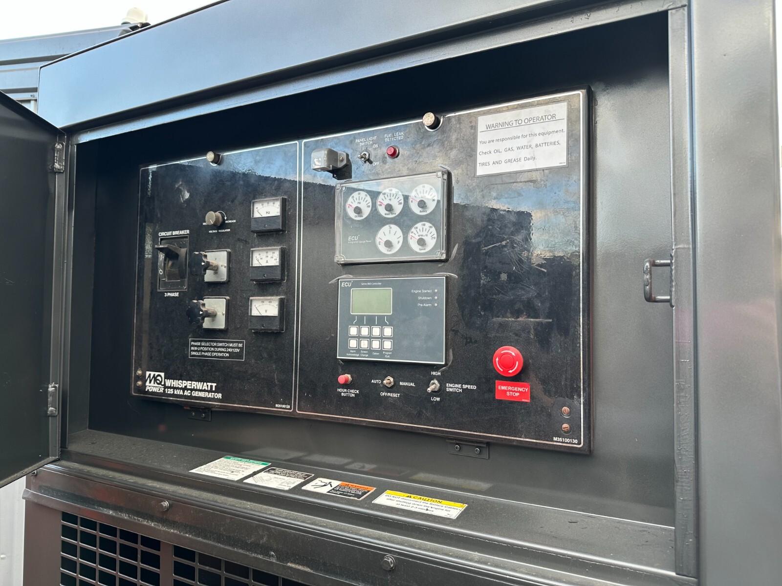 Multiquip DCA125SSIU4F MQ 125kVA 100kW Trailer Mounted Diesel Generator