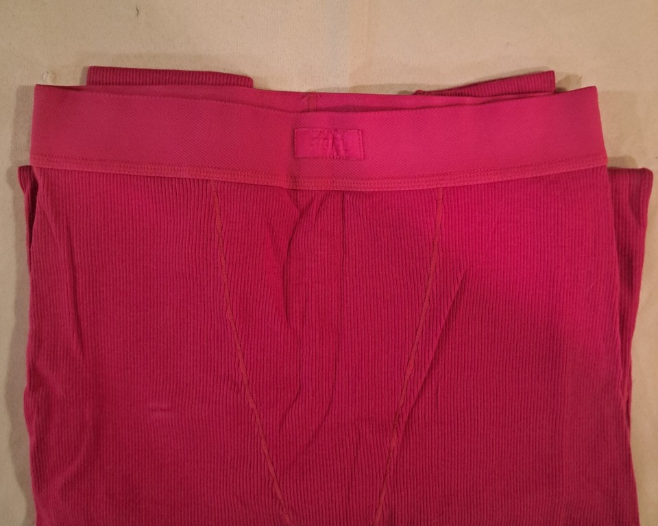 Skims Cotton Rib Leggings In Raspberry Sz XS GUC High Rise Stretch