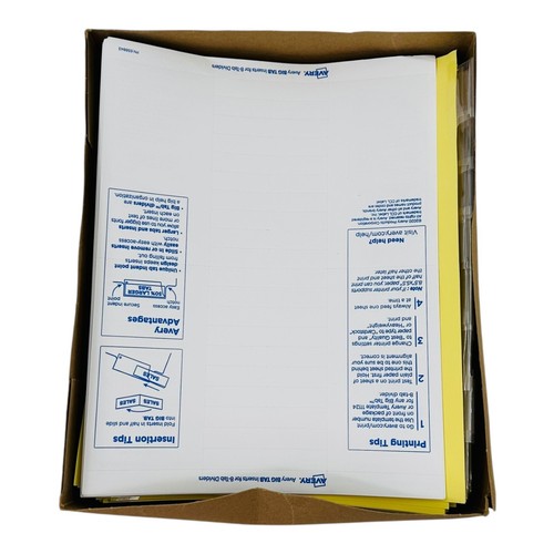 24 Sets Avery Letter Size Big Tab Insertable Dividers Buff 8 Tab 3 Hole Punched - Picture 6 of 9