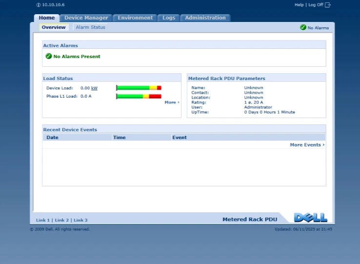 DELL K535N 6804 Power Distribution Unit Metered PDU 21xC13 6xC19 Rackmount - Image 2 of 4