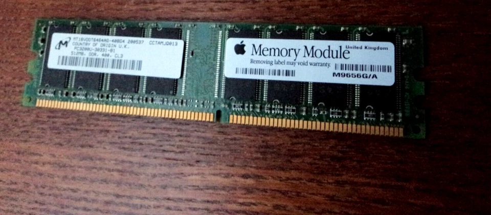 iMac G5 M9656G/A Apple 512MB DDR Non ECC PC-3200 400Mhz Memory - Image 3 of 4