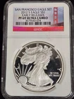 2012 S PROOF AMERICAN SILVER EAGLE NGC PF69 ULTRA CAMEO EAGLE SET BAY BRIDGE LBL