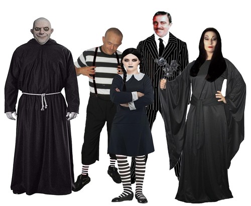 Robe de fantaisie gothique Halloween Group Addams Family Group costumes de fête - Photo 1 sur 11