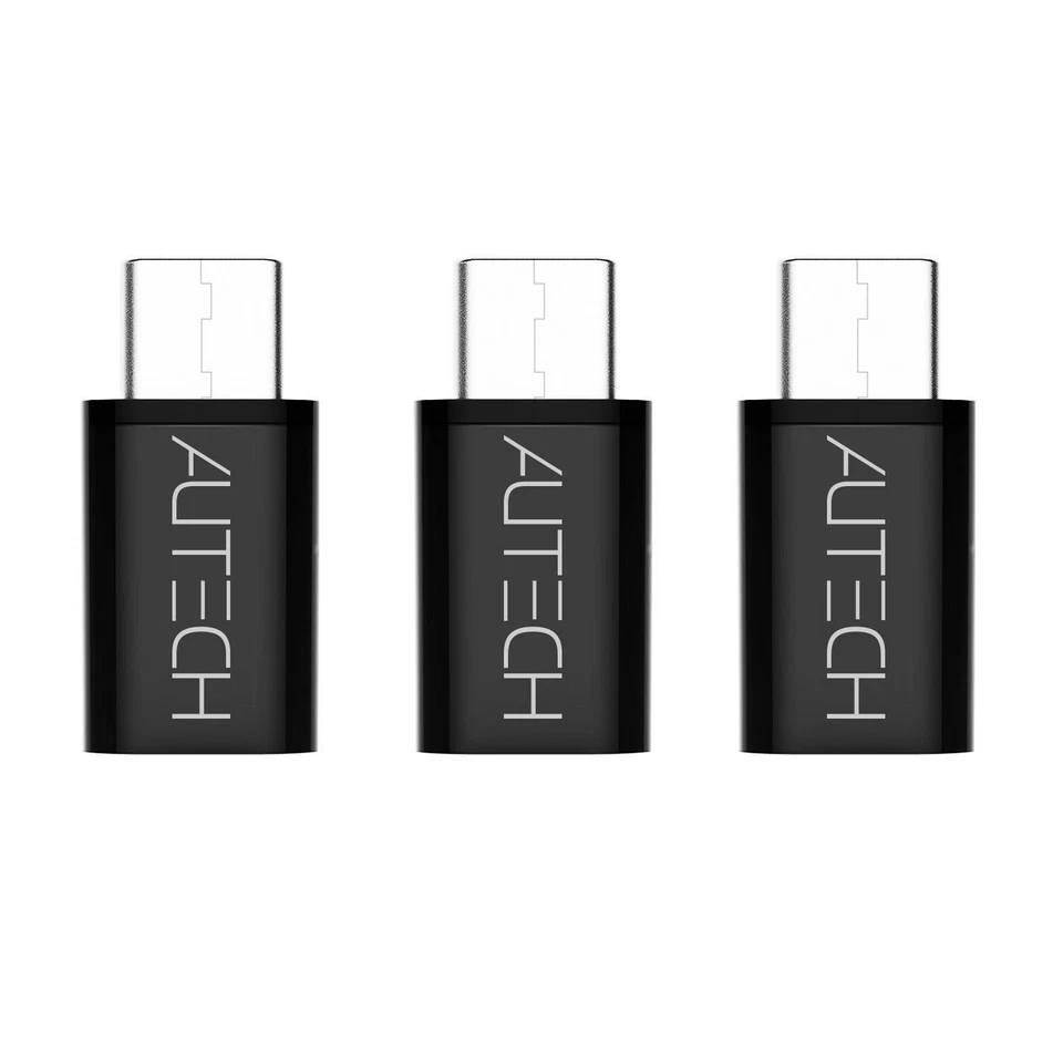 6 Genuine AUTECH® Female Micro USB To Type C 3.1 Male Adapter 2 in1 UK Seller - Image 3 of 4