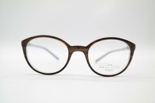 Marius Morel 1880 1956M MP031 Brown Silver Light Blue Oval Glasses New