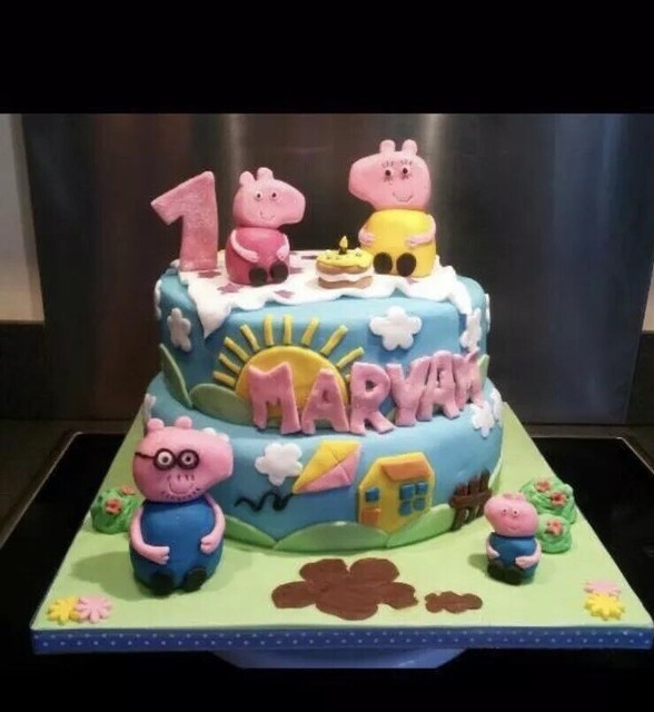 Whimsical Practicality Peppa Pig Edible Image Cake Topper For Sale