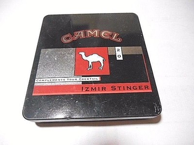 COLLECTIBLE CAMEL CIGARETTES IZMIR STINGER EMPTY CIGARETTES METAL TIN ...