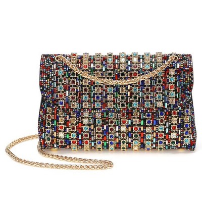 DTGN Abendtaschen Clutch 21 x 6 x 12 cm / 8,27 x 2,36 x 4,72 cm, bunt 