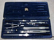 Zirkelkasten - Reißzeug - E.O. Richter & Co Präcision - Kopernikus VII - DDR