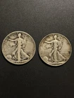 Lot of 2 Walking Liberty Half Dollars 1920 1946