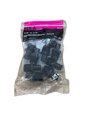 Apollo 1/2" Poly-Alloy PEX-A Expansion Barb x 1/2" MNPT Male Adapter 9-Pack