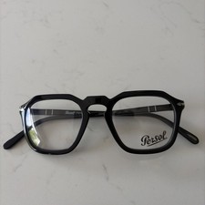 Image of Persol 3292-V Black/ Silver hex Unisex Eyeglasses RRP £269 48-21-145