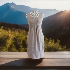 Cue vintage plaid pencil dress pockets button detail sz 6 academia preppy uni