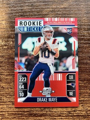 DRAKE MAYE 2024 CONTENDERS OPTIC ROOKIE TICKET RED /199 #70 PATRIOTS