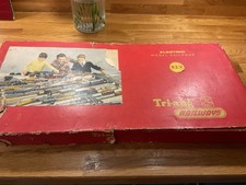 Used Old 1960s Tri-ang Railway Set Without Track Tatty Box 60+years Old