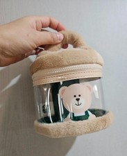 STARBUCKS Korea 2025 Bearista Clear PVC Pouch Bag Plush Handle Limited MD