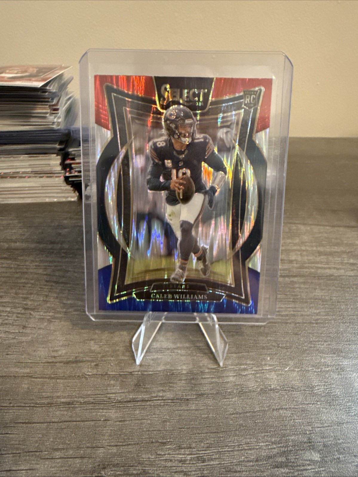 2024 Panini Select - Concourse Caleb Williams #25 Red & Blue Shock Prizm (RC)