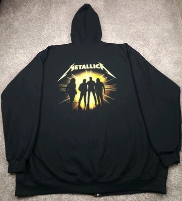  Metallica Hoodie Mens 4XL XXXXL Black M 72 Tour Full Zip Front Pocket Band