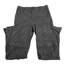 REI Co Op Kids Convertible Zip Off Hiking Pants Cargo Pockets Gray XL 18
